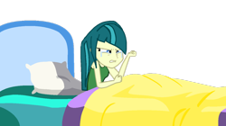 Size: 1024x573 | Tagged: safe, artist:gouhlsrule, juniper montage, equestria girls, bed, crying, simple background, solo, transparent background, vector