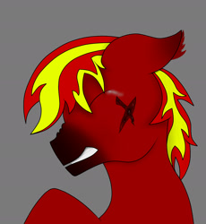 Size: 2146x2333 | Tagged: safe, artist:thund3rda5h, oc, oc only, oc:thunder dash, bat pony, pony, blood, pain, solo