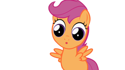 Size: 1280x720 | Tagged: safe, artist:swearn, scootaloo, pegasus, pony, :o, female, filly, open mouth, simple background, solo, transparent background, vector