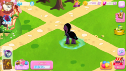 Size: 1334x750 | Tagged: safe, tempest shadow, my little pony: the movie, cloaked, gameloft, solo