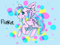 Size: 2048x1536 | Tagged: safe, artist:starsky, oc, oc only, oc:flinkie, pegasus, pony, female, mare, solo