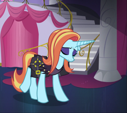 Size: 1217x1080 | Tagged: safe, screencap, sassy saddles, pony, canterlot boutique, cropped, floppy ears, solo