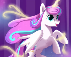 Size: 2500x2000 | Tagged: safe, artist:dailydoo, princess flurry heart, alicorn, pony, female, magic, mare, older, open mouth, solo