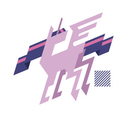 Size: 1087x1000 | Tagged: safe, artist:lonelycross, twilight sparkle, twilight sparkle (alicorn), alicorn, pony, female, hexels, mare, minimalist, modern art, solo