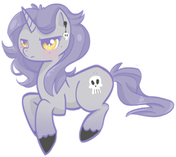 Size: 900x807 | Tagged: safe, artist:parfywarfy, oc, oc only, oc:melancholy, pony, unicorn, female, mare, simple background, solo, transparent background