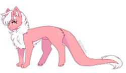 Size: 2600x1500 | Tagged: safe, artist:plnetfawn, oc, oc only, oc:alo equus, hybrid, chest fluff, horns, long tail, male, paws, solo, stallion