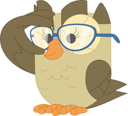 Size: 3565x3231 | Tagged: safe, artist:porygon2z, owlowiscious, owl, glasses, simple background, solo, transparent background, vector