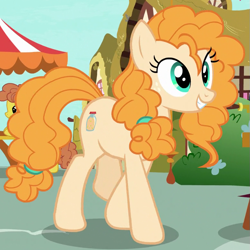 Size: 777x777 | Tagged: safe, screencap, pear butter, earth pony, pony, the perfect pear, cropped, female, mare, smiling, solo