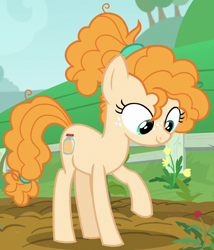 Size: 800x935 | Tagged: safe, screencap, pear butter, the perfect pear, cropped, cute, daaaaaaaaaaaw, solo, teenager, younger