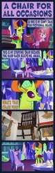 Size: 1500x4664 | Tagged: safe, artist:phucknuckl, edit, thorax, twilight sparkle, twilight sparkle (alicorn), alicorn, changedling, changeling, triple threat, book, bubsy's chair, chair, comic, king thorax, screencap comic, sofa, twilight's castle