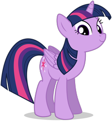 Size: 4900x5300 | Tagged: safe, artist:tomfraggle, twilight sparkle, twilight sparkle (alicorn), alicorn, pony, absurd resolution, female, folded wings, looking at you, mare, simple background, smiling, solo, spread wings, transparent background, vector, wings