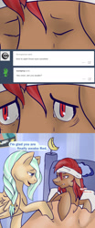 Size: 800x1923 | Tagged: safe, artist:ericative, oc, oc only, oc:orion comet, pony, ask factory scootaloo, bandage, bed, blanket, comic, pillow, poster, waking up