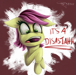 Size: 1500x1486 | Tagged: safe, artist:ferasor, roseluck, earth pony, pony, dota 2, female, mare, open mouth, solo