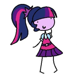 Size: 562x562 | Tagged: safe, artist:pastelhorses, sci-twi, twilight sparkle, equestria girls, 1000 hours in ms paint, clothes, cute, female, ideal gf, meme, ms paint, simple background, skirt, solo