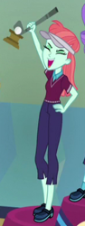 Size: 144x381 | Tagged: safe, screencap, melon mint, equestria girls, friendship games, cropped, golf, solo, trophy