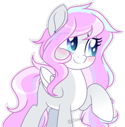 Size: 900x915 | Tagged: safe, artist:lnspira, oc, oc only, oc:remy, pegasus, pony, blushing, female, mare, simple background, solo, transparent background