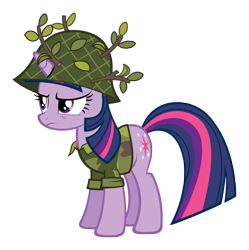 Size: 5000x5023 | Tagged: safe, artist:delectablecoffee, twilight sparkle, unicorn twilight, pony, unicorn, dragon quest, absurd resolution, camouflage, clothes, female, helmet, mare, military, military uniform, simple background, solo, transparent background, uniform