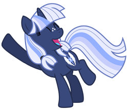 Size: 7810x6738 | Tagged: safe, artist:estories, oc, oc only, oc:silverlay, pony, unicorn, absurd resolution, cute, eyes closed, female, happy, mare, ocbetes, raised leg, silvabetes, simple background, solo, transparent background, vector