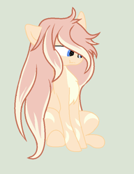 Size: 568x740 | Tagged: safe, artist:rose-moonlightowo, oc, oc only, earth pony, pony, female, mare, simple background, sitting, solo