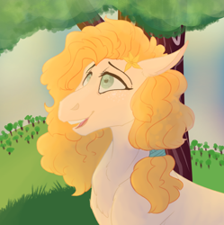 Size: 2036x2048 | Tagged: safe, artist:nightyscribbles, pear butter, pony, the perfect pear, bust, portrait, solo, tree