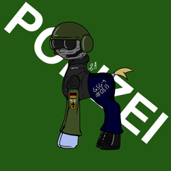 Size: 3000x3000 | Tagged: safe, artist:lambdacat, oc, oc only, ambiguous gender, clothes, german, gsg9, helmet, police, polizei, simple background, solo, uniform