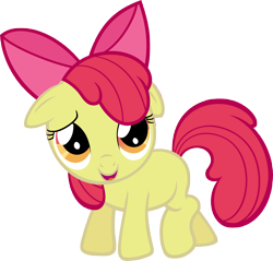 Size: 7000x6687 | Tagged: safe, artist:moongazeponies, apple bloom, absurd resolution, adorabloom, cute, floppy ears, missing cutie mark, shy, simple background, solo, transparent background