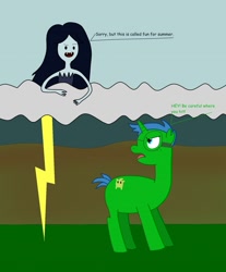 Size: 1024x1238 | Tagged: safe, artist:04startycornonline88, oc, oc only, earth pony, human, pony, undead, vampire, vampony, adventure time, cloud, marceline