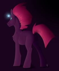 Size: 2037x2445 | Tagged: safe, artist:kobayashi-maruu, tempest shadow, pony, unicorn, my little pony: the movie, broken horn, female, mare, rear view, solo