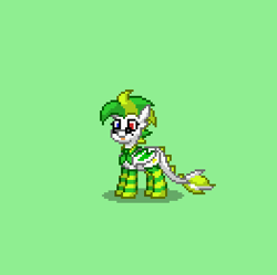 Size: 394x393 | Tagged: safe, oc, oc only, oc:food, clothes, pony town, screenshots, socks, solo, striped socks