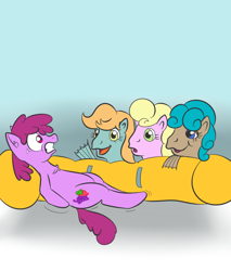 Size: 850x1000 | Tagged: safe, artist:yakoshi, berry punch, berryshine, sea pony, scared