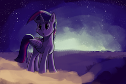 Size: 1500x1000 | Tagged: safe, artist:camyllea, twilight sparkle, twilight sparkle (alicorn), alicorn, pony, atg 2017, female, mare, newbie artist training grounds, solo, the twilight zone