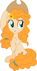 Size: 5000x9535 | Tagged: safe, artist:kamyk962, pear butter, pony, the perfect pear, absurd resolution, cute, female, hat, mare, pearabetes, simple background, solo, transparent background, vector