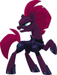 Size: 2351x3081 | Tagged: safe, tempest shadow, pony, unicorn, my little pony: the movie, angry, broken horn, female, high res, horn, mare, simple background, solo, transparent background, vector