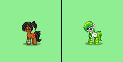 Size: 786x395 | Tagged: safe, oc, oc only, oc:food, oc:s.cola, fallout equestria, clothes, pony town, screenshots, socks, striped socks