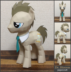 Size: 3256x3314 | Tagged: safe, artist:robi, doctor whooves, pony, craft, irl, male, papercraft, photo, stallion