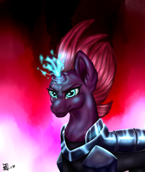 Size: 1024x1209 | Tagged: safe, artist:renwuff, tempest shadow, pony, my little pony: the movie, armor, electricity, female, mare, solo