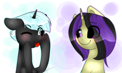 Size: 2500x1500 | Tagged: safe, artist:katzishiki, oc, oc only, pony, unicorn, female, mare, tongue out