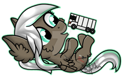 Size: 1024x662 | Tagged: safe, artist:saturnstar14, oc, oc only, oc:lynn, chibi, cute, toy, truck, watermark