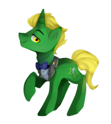 Size: 1096x1224 | Tagged: safe, artist:goshhhh, oc, oc only, oc:emerald scroll, pony, unicorn, 2017 community collab, derpibooru community collaboration, simple background, solo, transparent background