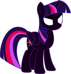 Size: 2948x3093 | Tagged: safe, artist:8670310, twilight sparkle, twilight sparkle (alicorn), alicorn, corrupted, nightmare twilight, nightmarified, simple background, transparent background, vector