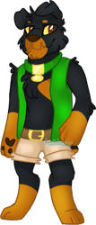 Size: 287x668 | Tagged: safe, artist:scoobert-doobert, oc, oc only, oc:brick stonerock, diamond dog, male, simple background, solo, transparent background