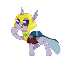 Size: 1024x1024 | Tagged: safe, artist:jinx-drawer, oc, oc only, changedling, changeling, armor, changeling oc, cute, fangs, helmet, open mouth, raised hoof, simple background, solo, transparent background