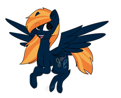 Size: 2222x1799 | Tagged: safe, artist:ohsushime, oc, oc only, oc:ember, pegasus, pony, female, mare, simple background, solo, spread wings, transparent background, wings