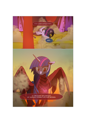 Size: 3541x5016 | Tagged: safe, artist:gashiboka, twilight sparkle, twilight sparkle (alicorn), oc, oc:brotonia, alicorn, pony, comic:recall the time of no return, comic, fake twilight, high res, zygon