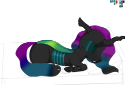 Size: 1512x1024 | Tagged: safe, artist:omni, oc, oc only, oc:kira, changeling, changeling oc, simple background, sleeping, solo, transparent background, wip