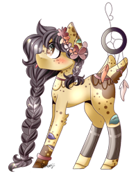 Size: 720x903 | Tagged: safe, artist:glitterskies2808, oc, oc only, oc:flower catcher, original species, pony, female, mare, simple background, solo, transparent background