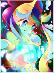 Size: 1024x1365 | Tagged: safe, artist:kumikoponylk, oc, oc only, oc:petal eclipse, seapony (g4), dots and loops, seapegasus, seaponified, solo, sparkles, species swap