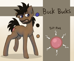 Size: 2507x2045 | Tagged: safe, artist:marsminer, oc, oc only, oc:buck bucks, earth pony, pony, an egg being attacked by sperm, beard, chest fluff, colored pupils, ear fluff, egg cell, facial hair, impregnation, male, solo, spermatozoon, stallion