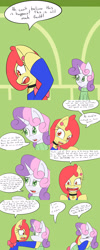 Size: 1600x4000 | Tagged: safe, artist:jake heritagu, apple bloom, sweetie belle, pony, comic:ask motherly scootaloo, clothes, comic, crying, hospital, hug, sweater, waiting room