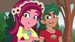 Size: 1280x720 | Tagged: safe, screencap, gloriosa daisy, timber spruce, equestria girls, legend of everfree, faic, magical geodes